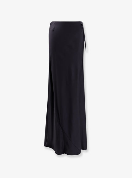 Semicouture Elvira Satin Long Skirt Antracite