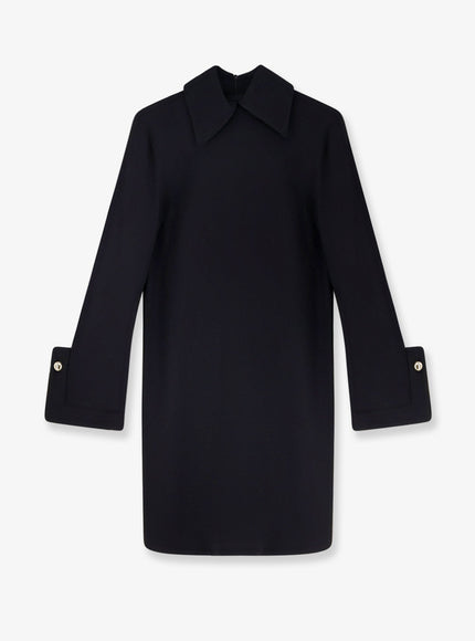 Semicouture Stretch Viscose Mini Dress Nero