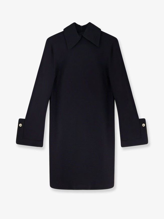 Semicouture Stretch Viscose Mini Dress Nero