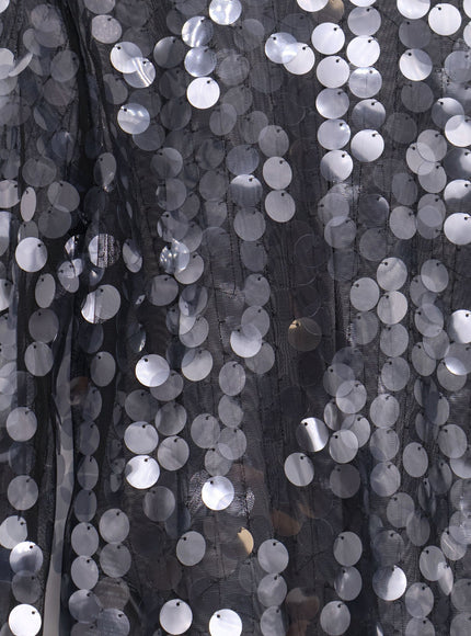 Semicouture Voile Top With Maxi Sequins