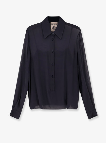 Semicouture Voile Shirt With Top Antracite