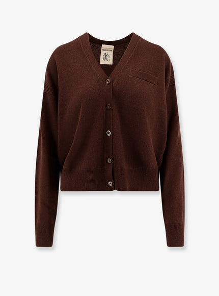 Semicouture Wool And Cashmere Cardigan Brownie