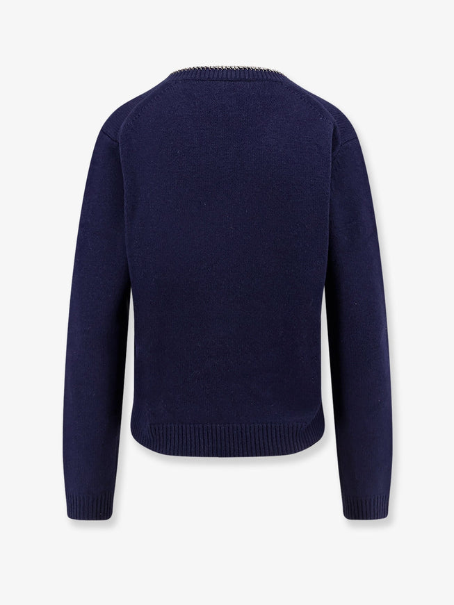 Semicouture Wool And Cashmere Sweater With Rhinestones