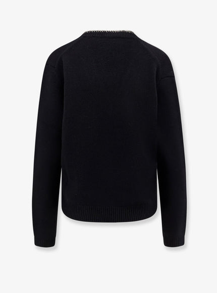 Semicouture Wool And Cashmere Sweater With Rhinestones