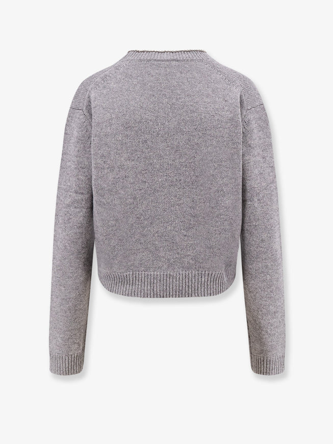 Semicouture Wool And Cashmere Cardigan With Rhinestones