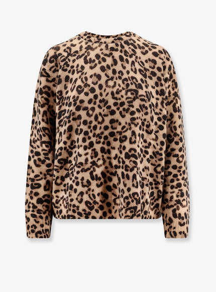Semicouture Virgin Wool And Cashmere Sweater Macula Leopardo