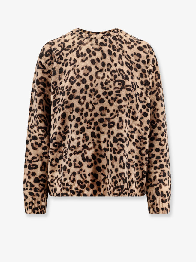 Semicouture Virgin Wool And Cashmere Sweater Macula Leopardo
