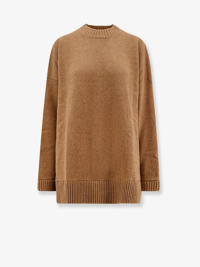 Semicouture Wool And Cotton Short Dress Sand Storm