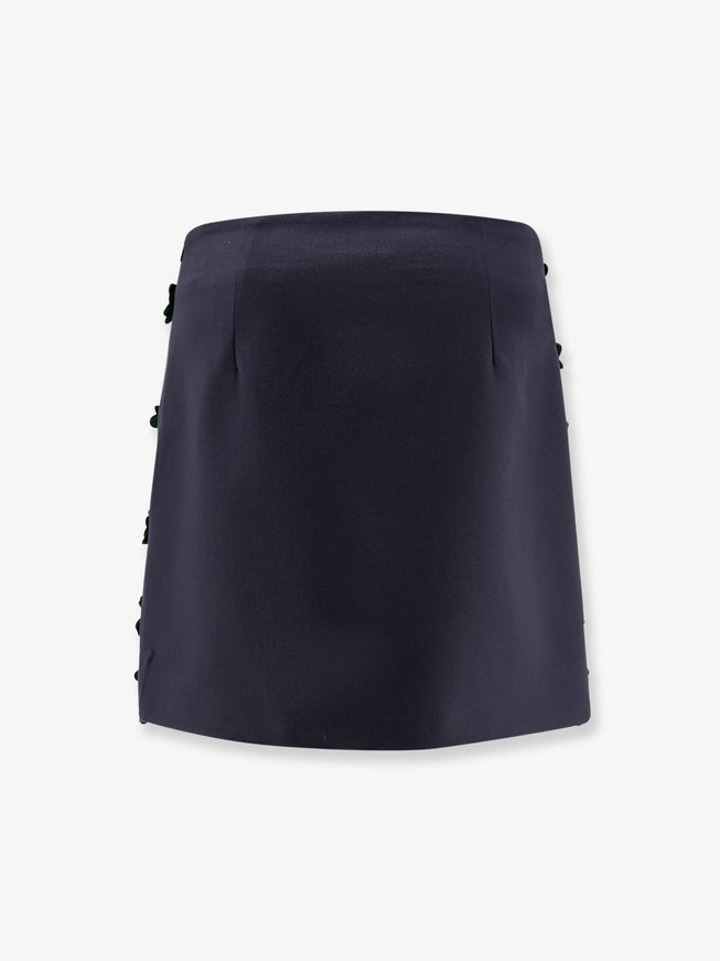 Semicouture Virgin Wool Blend Mini Skirt