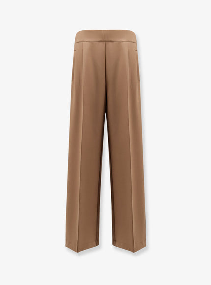 Semicouture Virgin Wool Blend Trousers Sand Storm