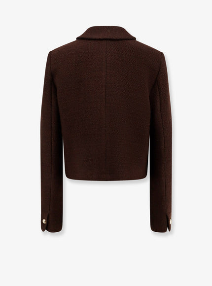 Semicouture Wool Blend Blazer With Metal Buttons