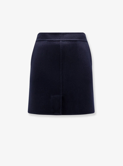 Semicouture Wool Mini Skirt Midnight