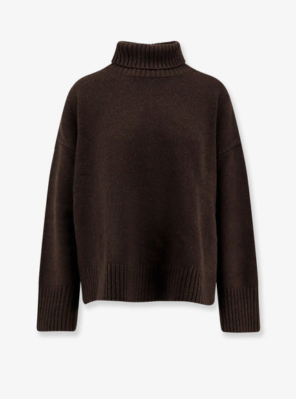 Soeur William Merino Wool Turtleneck Sweater Marrone