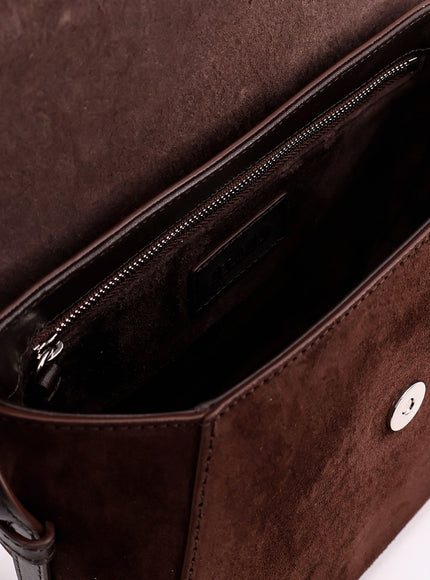 Staud Bella Saddle Suede Crossbody Bag