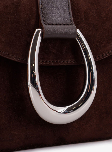 Staud Bella Saddle Suede Crossbody Bag