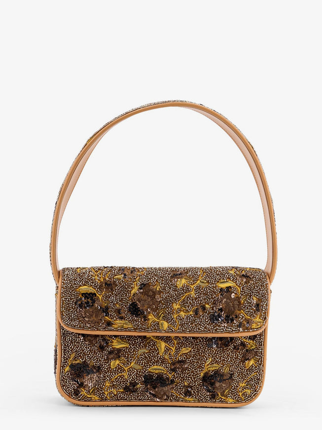 Staud Shoulder Bag With All-Over Bead Embroidery Uni Vintagefloral