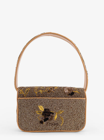 Staud Shoulder Bag With All-Over Bead Embroidery