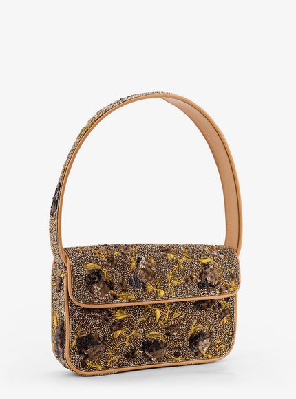 Staud Shoulder Bag With All-Over Bead Embroidery