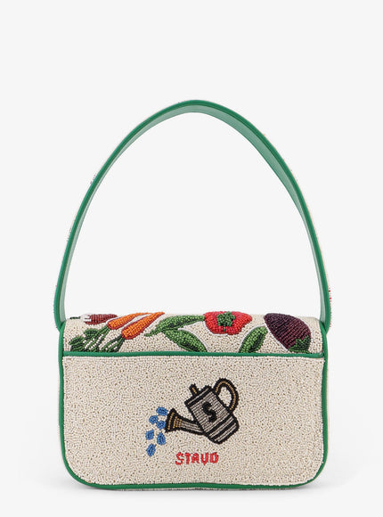 Staud Tommy Beaded Bag Shoulder Bag With All-Over Beads