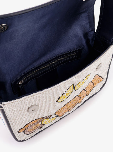 Staud Tommy Beaded Bag Shoulder Bag With All-Over Beads