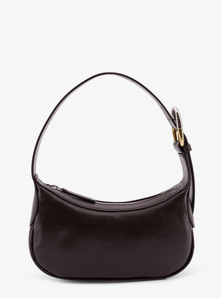 Staud Owen Leather Shoulder Bag Uni Espresso