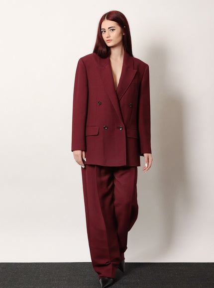 Stella Maxwell X Marella Double-Breasted Wool Blend Blazer