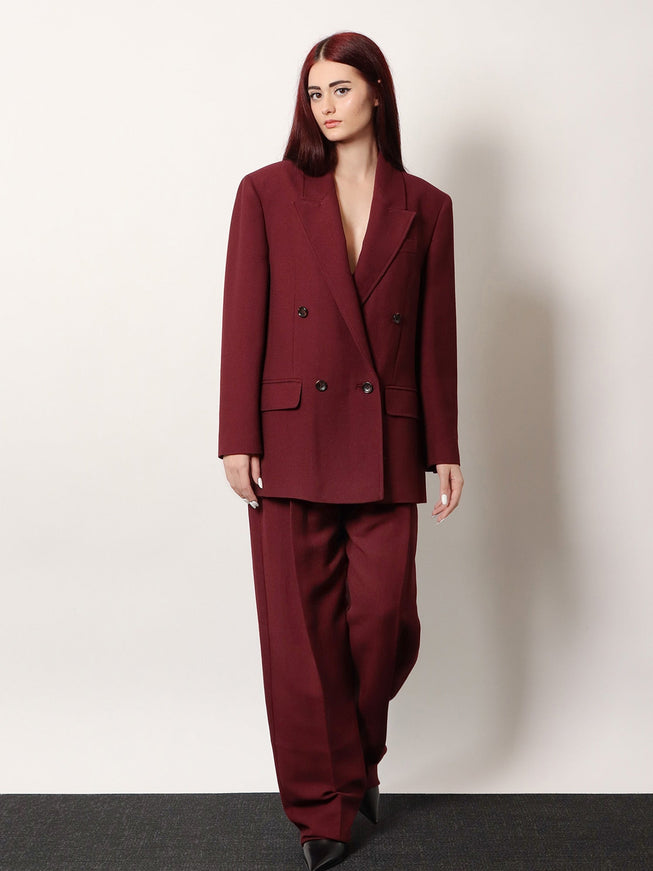 Stella Maxwell X Marella Double-Breasted Wool Blend Blazer