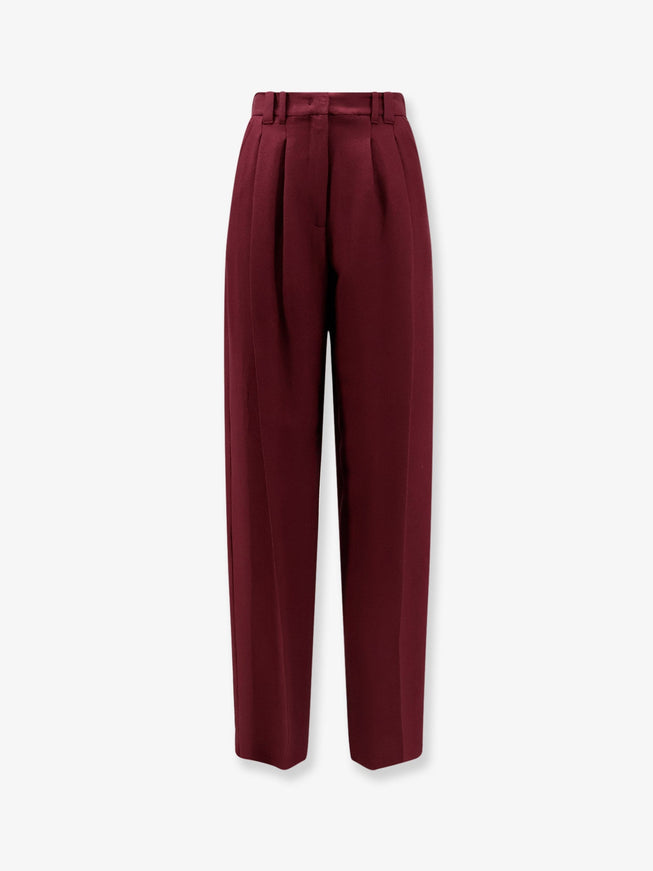 Stella Maxwell X Marella Wool Blend Trousers Bordeaux