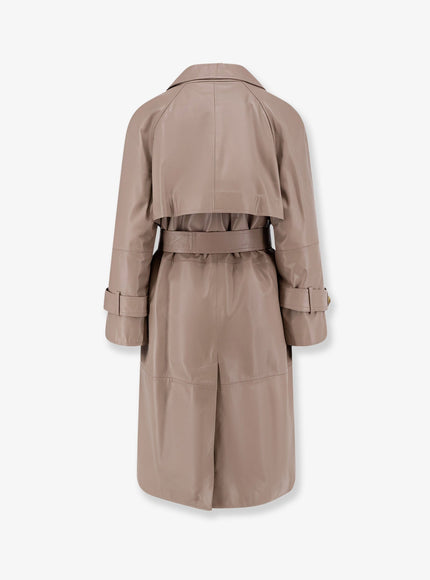 Stella Maxwell X Marella First Class Leather Trench With Padding