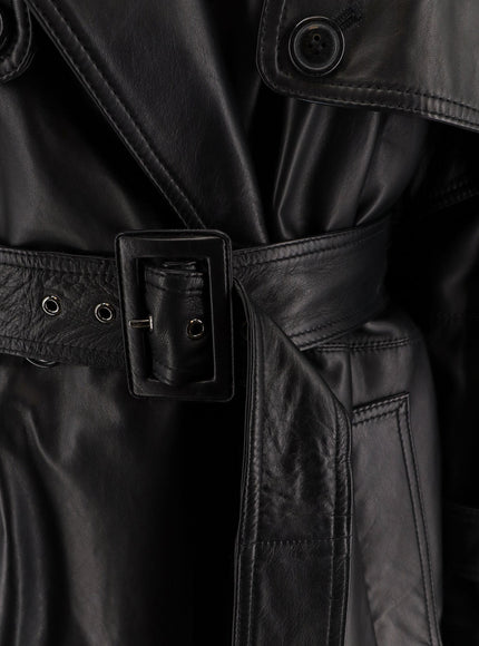 Stella Maxwell X Marella First Class Leather Trench With Padding