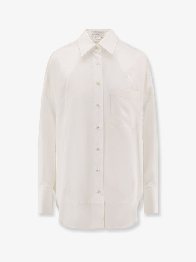 Stella Mccartney Oversize Satin Shirt White
