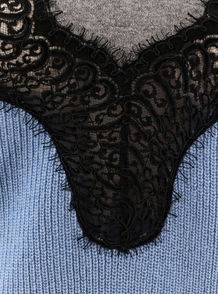 Stella Mccartney Miracle Lace Virgin Wool Sweater