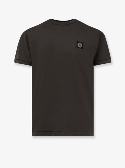 Stone Island Cotton T-Shirt Lead Grey