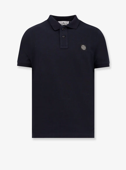 Stone Island Organic Cotton Polo Shirt Navy Blue