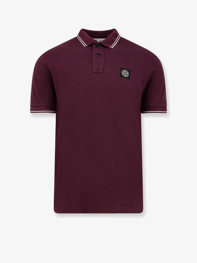 Stone Island Organic Cotton Polo Shirt Bordeaux