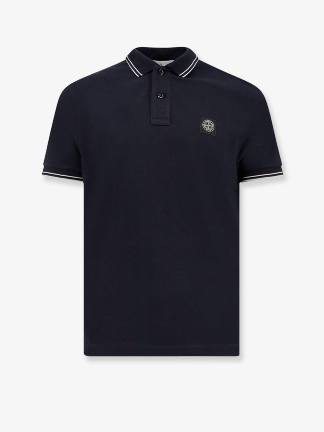 Stone Island Organic Cotton Polo Shirt Navy Blue