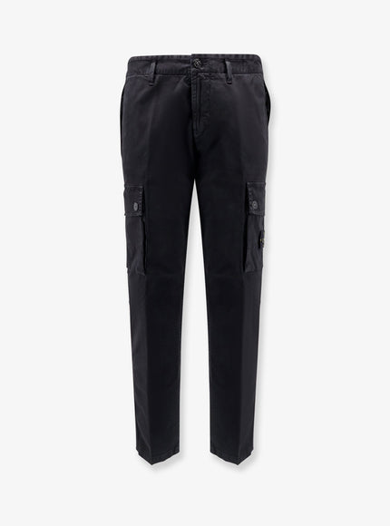 Stone Island Organic Cotton Trousers Black