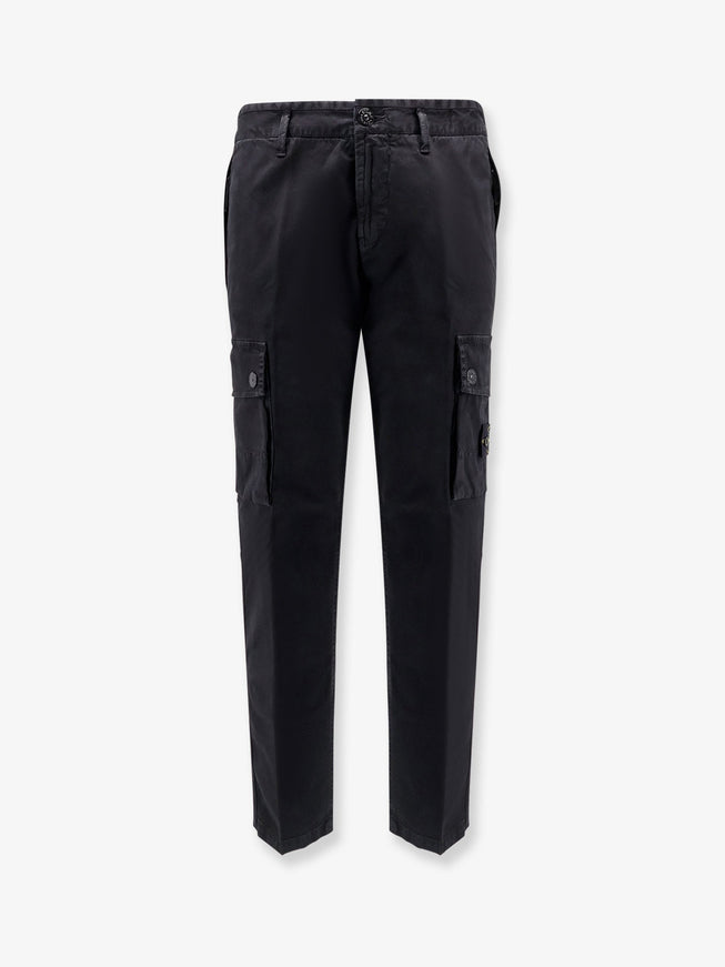 Stone Island Organic Cotton Trousers Black