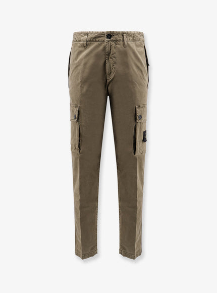 Stone Island Organic Cotton Trousers Military Green