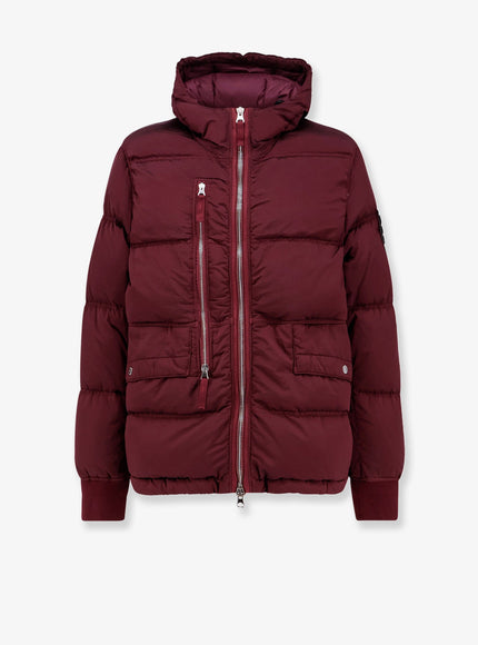 Stone Island Nylon Down Jacket Burgundy