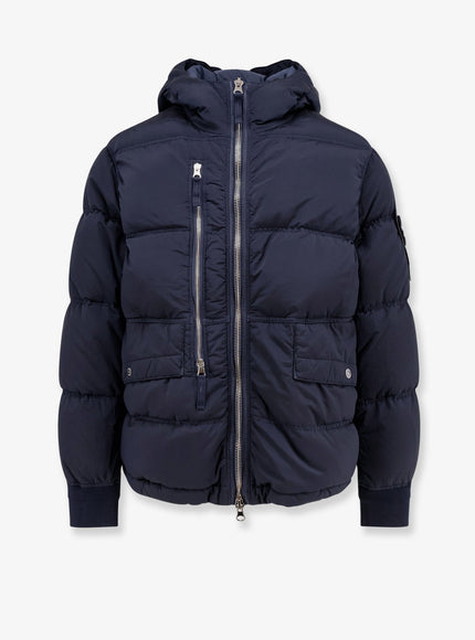Stone Island Nylon Down Jacket Navy Blue