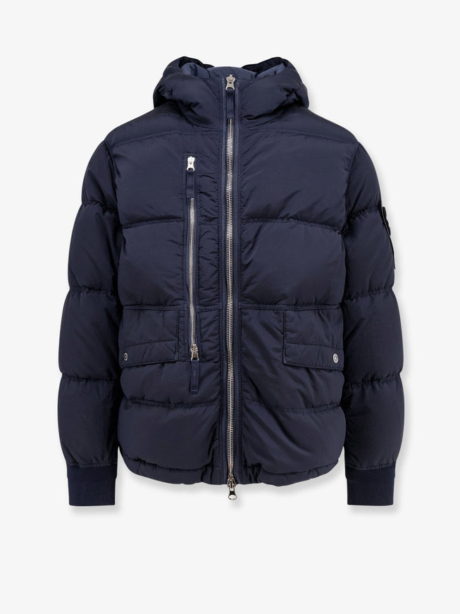 Stone Island Nylon Down Jacket Navy Blue