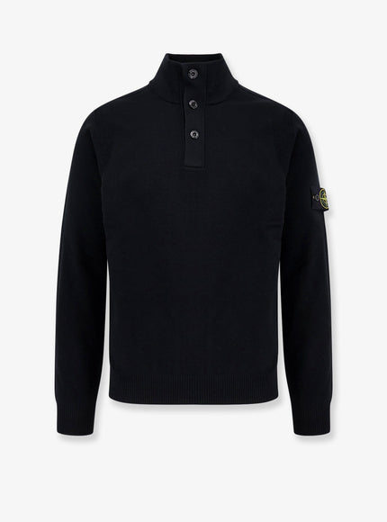 Stone Island Certified Virgin Wool Sweater Black