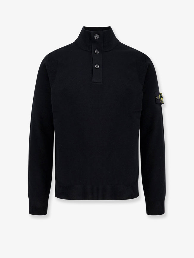 Stone Island Certified Virgin Wool Sweater Black