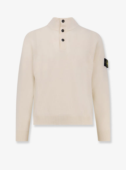 Stone Island Certified Virgin Wool Sweater Ivory