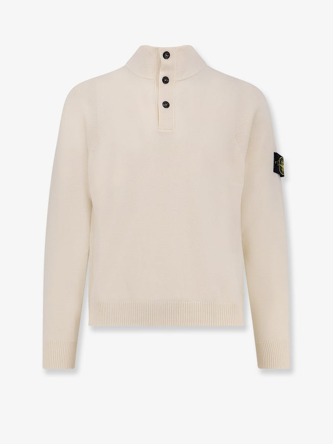 Stone Island Certified Virgin Wool Sweater Ivory