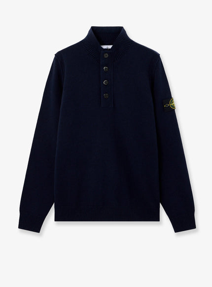 Stone Island Wool Blend Sweater Navy Blue