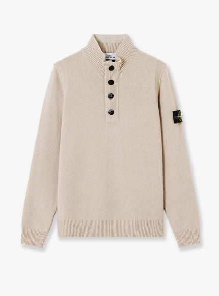Stone Island Wool Blend Sweater Ivory