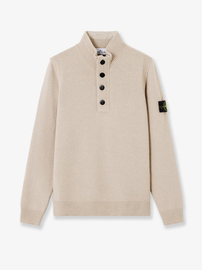 Stone Island Wool Blend Sweater Ivory