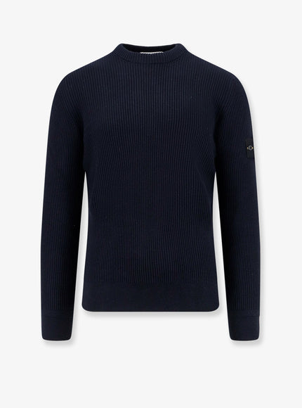 Stone Island Certified Virgin Wool Sweater Navy Blue